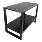 Aparador Roma Em Alumínio Com Tampo Ripado Para Área, Cozinha