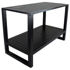 Aparador Roma Em Alumínio Com Tampo Ripado Para Área, Cozinha