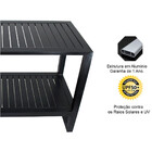 Aparador Roma Em Alumínio Com Tampo Ripado Para Área, Cozinha