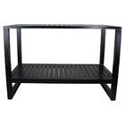 Aparador Roma Em Alumínio Com Tampo Ripado Para Área, Cozinha