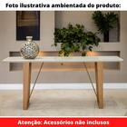 Aparador Roma Univ 180 Cm Tampo De Madeira Amêndoa Com Vidro