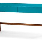 Aparador Rush Retrô Com 2 Gavetas - Maxi - Azul Turquesa - M50