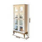 Aparador Rústico Com Cristaleira Madeira Maciça Branco Garapa