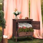 Aparador Rústico De Festa Madeira Maciça Pés Luis Xv Marrom 4