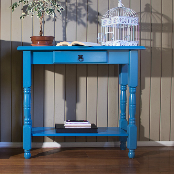 Aparador Rústico Decore Com Gaveta, Prateleira E Pés Torneado