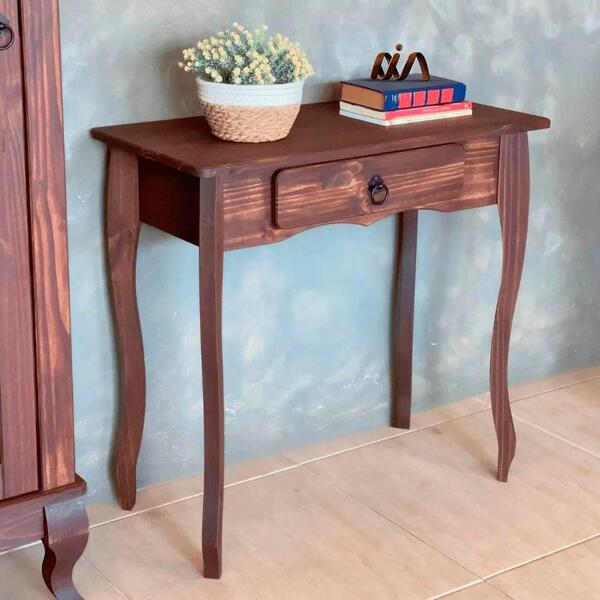 Aparador Rústico Madeira Maciça 1 Gaveta Pés Luis Xv D230 Sho