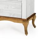 Aparador Rústico Madeira Maciça 2 Portas Vidro Lateral Branco