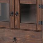 Aparador Rústico Madeira Maciça 2 Portas Vidro Lateral Imbuia