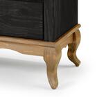 Aparador Rústico Madeira Maciça 2 Portas Vidro Preto Garapa D