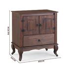 Aparador Rústico Madeira Maciça Marrom 4002 Denk