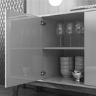 Aparador Ryze 4 Portas Branco Canela