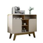 Aparador Sala Andes 2 Portas Com Pés Em Madeira Maciça