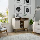 Aparador Sala Andes 2 Portas Com Pés Em Madeira Maciça