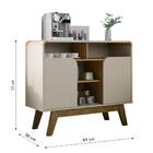 Aparador Sala Andes 2 Portas Com Pés Em Madeira Maciça