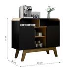 Aparador Sala Andes 2 Portas Com Pés Em Madeira Maciça