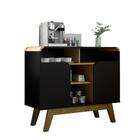 Aparador Sala Andes 2 Portas Com Pés Em Madeira Maciça