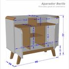 Aparador Sala Berilo 2 Portas Com Pés Em Madeira Maciça