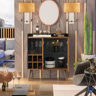 Aparador Sala Com Adega Buffet Retrô Pés Palito Moon 2 Portas