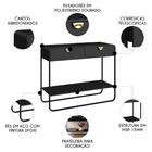 Aparador Sala De Estar 100cm 2 Gavetas Mario Nero/preto A10 -