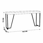 Aparador Sala De Estar 160cm Almere Grafite Madeira Maciça Dr