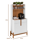 Aparador Sala de Estar Armário Buffet Ripado para Cozinha Can