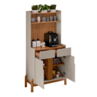 Aparador Sala de Estar Armário Buffet Ripado para Cozinha Can