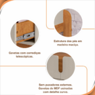 Aparador Sala de Estar Buffet para Sala de Jantar ou Hall de