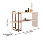 Aparador Sala De Estar Pérola Pés De Ferro Bronze Jb 4034 - L