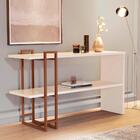 Aparador Sala De Estar Pérola Pés De Ferro Bronze Jb 4034 - L