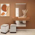 Aparador Sala De Estar Suspenso Com Espelho 1 Gaveta Bari 155