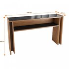 Aparador Sala De Jantar 1 Nicho 140cm Munique  Mel/preto