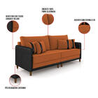 Aparador Sala Estar 136cm Tampo Mdf C/ Vidro Lótus D04 - D'ro