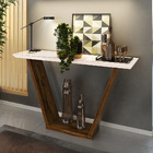 Aparador Sala Estar 136cm Tampo Mdf C/ Vidro Lótus D04 - D'ro