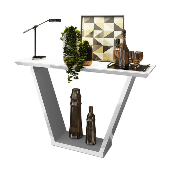 Aparador Sala Estar 136cm Tampo Mdf C/ Vidro Lótus D04 - D'ro