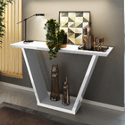 Aparador Sala Estar 136cm Tampo Mdf C/ Vidro Lótus D04 - D'ro