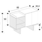 Aparador Set Br48 2 Portas Preto/madeirado Estilare Móveis