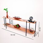 Aparador Sofa Table Edam Para Sala De Estar Com 180cm Freijó/