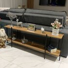 Aparador Sofa Table Edam Para Sala De Estar Com 200cm Freijó/