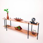 Aparador Sofa Table Edam Para Sala De Estar Com 200cm Freijó/