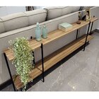 Aparador Sofa Table Edam Para Sala De Estar Com 200cm Freijó/