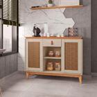 Aparador Sonia Efeito Palha 2 Portas Off White Noce