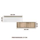 Aparador Suspenso 2 Portas Em Vidro Reflecta 100% Mdf Branco