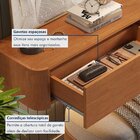 Aparador Suspenso Apolo 100% Mdf 2 Gavetas 180cm Com Led Natu