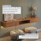 Aparador Suspenso Apolo 100% Mdf 2 Gavetas 180cm Com Led Natu