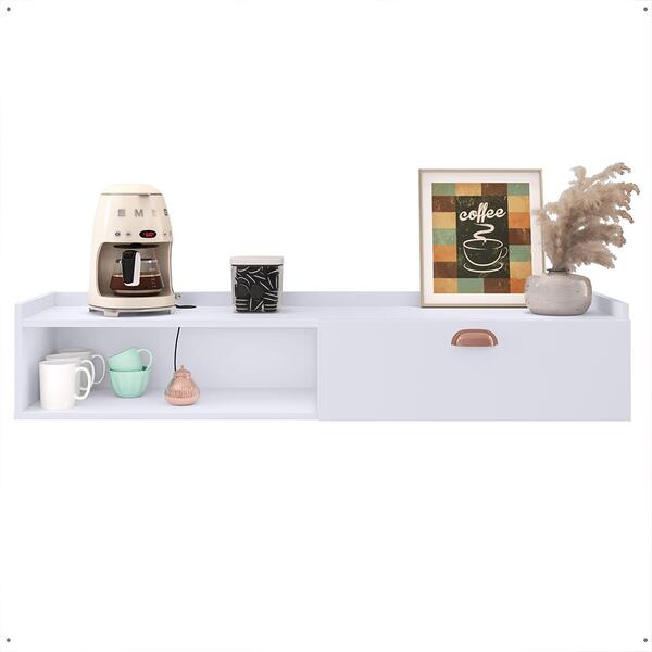 Aparador Suspenso Classic Canto Pequeno 1 Porta Nicho Cantinh