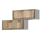 Aparador Suspenso Com 2 Portas Basculantes 100% Mdf Em Vidro