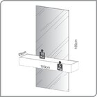 Aparador Suspenso Com Espelho 1 Gaveta 100% Mdf Freijó Off Wh