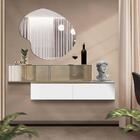 Aparador Suspenso Em Vidro Reflecta Com Porta Basculante 100%