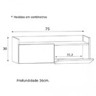Aparador Suspenso Multiuso 2 Portas Cainã Espresso Móveis Pre