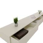 Aparador Suspenso Nicho Sala 3 Gavetas 202 Nobre Off White -